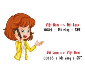 Gọi điện từ Đài Loan về Việt Nam